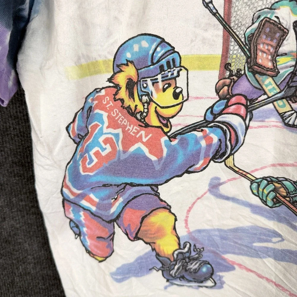 Liquid Blue Grateful Dead Steal Your Faceoff Hockey Tie Dye T Shirt M Vintage